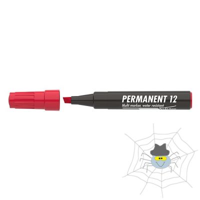 Alkoholos marker ICO Permanent 12 piros
