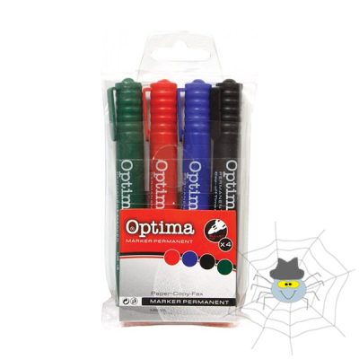 Alkoholos marker OPTIMA kerek 4-es készlet