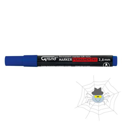 GRAND permanent marker, vágott hegy - kék