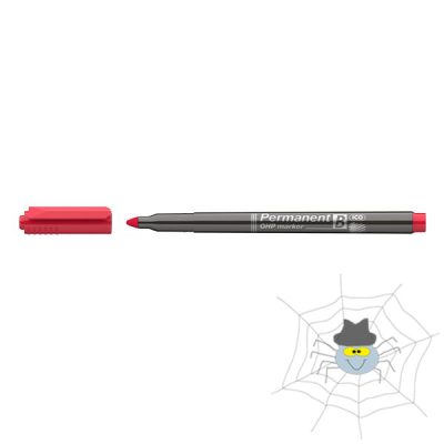 ICO OHP B 2 - 3 mm permanent marker - piros