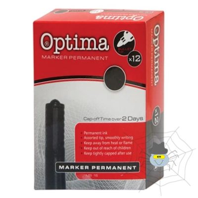 OPTIMA MB-16 permanent kerek végű marker, írás 1-3 mm - fekete