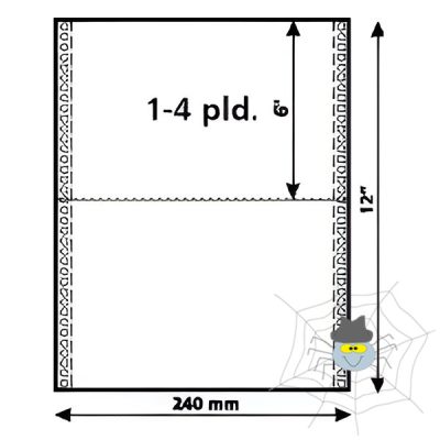 Star Print 2 részre osztott leporelló 240 mm/3 példány 6" - 600 ív/doboz