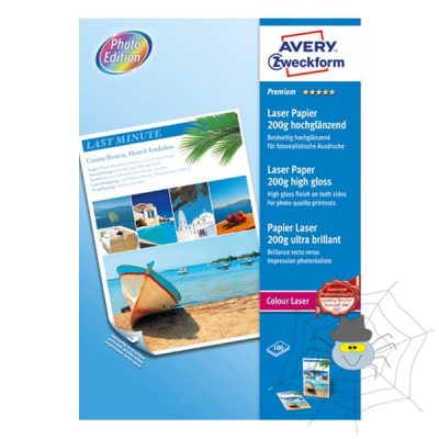 Fotópapír AVERY 2798 A/4 laser fényes 220 gr 100 ív/csomag