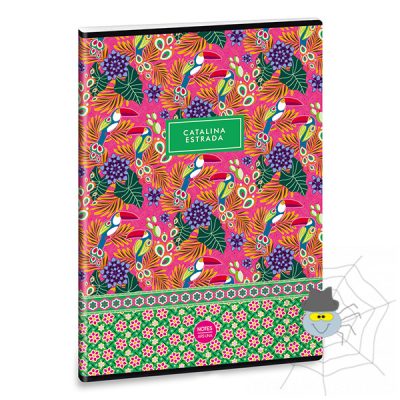 Füzet ARS UNA Catalina Estrada A/4 40 lapos Extra kapcsos vonalas tukan