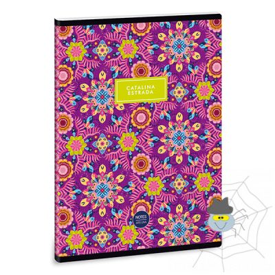 Füzet ARS UNA Catalina Estrada A/5 40 lapos Extra kapcsos vonalas virágos