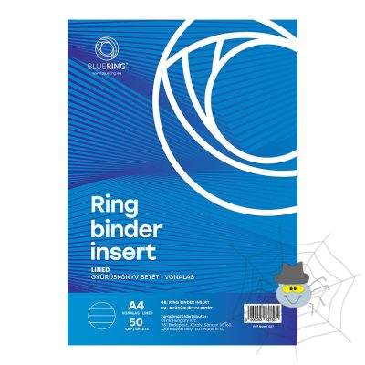 Gyűrűskönyv betét A4, 50lap Bluering® vonalas