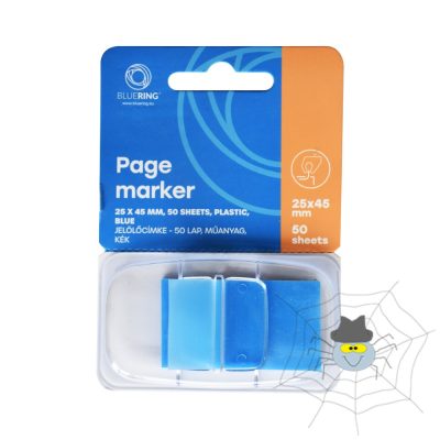 Jelölőcímke 25x45mm, 50lap, műanyag világoskék