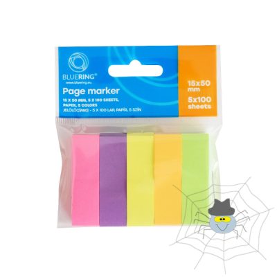 Jelölőcímke 15x50mm, 5x100lap, papír, Bluering®