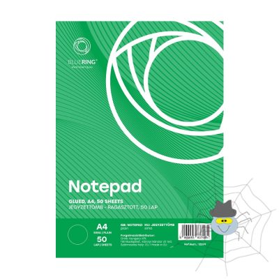 Jegyzettömb ragasztott, A4, 50lap, Bluering® sima