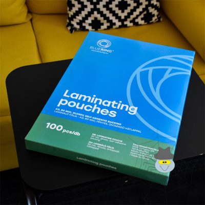 Lamináló fólia A3, 80 micron öntapadó hátlappal 100 db/doboz, Bluering®,
