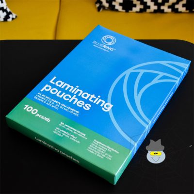Lamináló fólia A4, 80 micron öntapadó hátlappal 100 db/doboz, Bluering®,