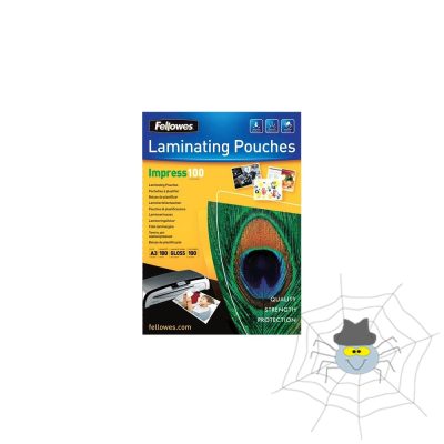 Fellowes® lamináló fólia, A3, 100 mikron, fényes, 100 db/doboz