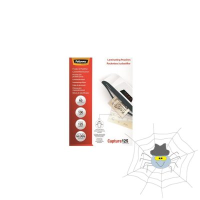 Lamináló fólia, A5, 125 mikron, fényes, 100 db/doboz, Fellowes®
