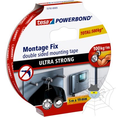 Tesa PowerBOND ragasztószalag, rögzítószalag ultra erős 19 mm X 5 m 