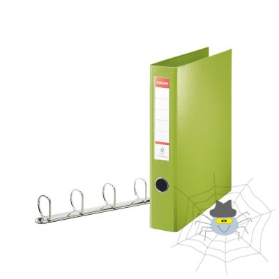 Gyűrűskönyv A4, Maxi 6cm, 4 gyűrű, D alakú, PP Esselte Jumbo Vivida zöld