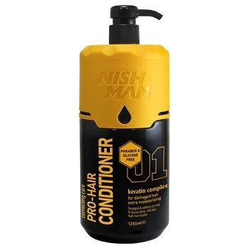 Nish Man Pro-Hair Keratin Complex hidratáló balzsam Sérült hajra hajra, 1250 ml