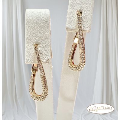 18K Gold Filled kristályos fülbevaló - Abigail