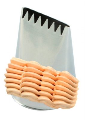 Dekorcső (302), félig cakkozott, 27 mm, rozsdamentes