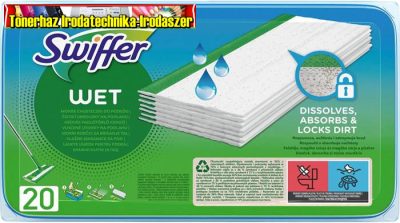 SWIFFER Sweeper Nedves padlótörlő kendő, utántöltő, 20 db, citrus illat