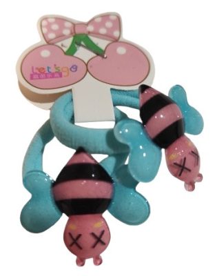 Hair Power gyerek hajgumi, méhecskés, világoskék