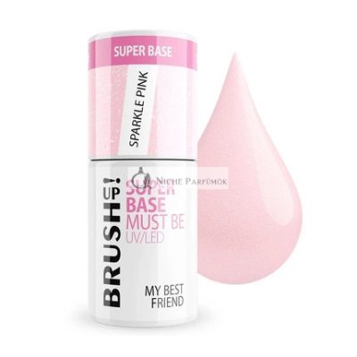 Brushup Szuper Bázis UV LED Hybrid Körömbázis Legjobb Barátom Csillogó Rózsaszín 5g