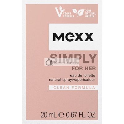 Mexx Simply for Her Eau De Toilette, 20 ml