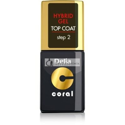 Delia Cosmetics Korall Hibrid Gél Körömlakk Fedőréteg, 11ml