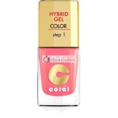 Delia Cosmetics Korall Hibrid Zselés Körömlakk 16 Meleg Közepes Rózsaszín, 11ml