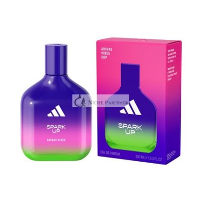 adidas Vibes Spark Up Eau de Parfum Hosszantartó Energizáló Unisex Illat Természetes Illóolajokkal, 100ml
