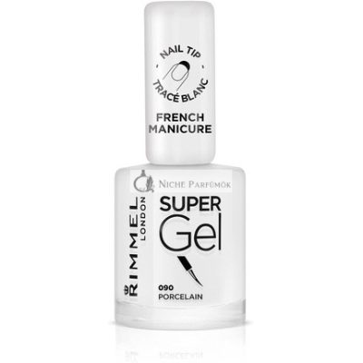 Rimmel London Super Gel Francia Manikűr Körömhegy Fehérítő 90 Porcelán, 12ml
