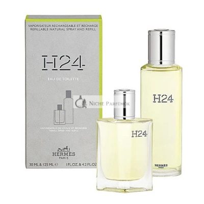Hermès H24 Eau de Toilette Spray 30ml, újratöltő üveg 125ml