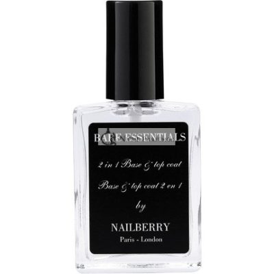 Nailberry Bare Essentials 2 az 1-ben Bázis és Fedőlakk 15ml Magas Fény - Védi a Fakulást és Színelváltozást