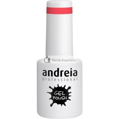 Andreia Félig tartós körömlakk UV/LED lámpához, Intenzív fény és 4 hét tartósság, Francia manikűr, 265 Neon piros, 10,5 ml