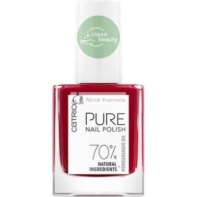 Catrice PURE Körömlakk Nr. 08 Klasszikus Piros Fényes Vegán Acetonmentes 10ml