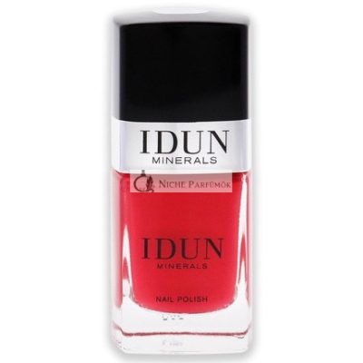 IDUN Minerals Körömlakk vitaminokkal és édes mandulaolajjal, 11 ml, Világos piros