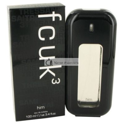 Fcuk 3 Eau De Toilette Spray, 100ml, férfiaknak