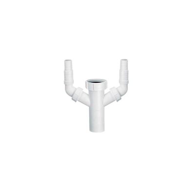 MCALPINE HC14 mosógépbekötő iker csatlakozó, 6/4" x 40mm x 120mm