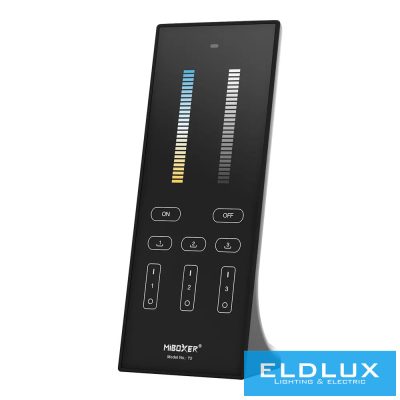 MIBOXER RF 2.4G CCT LED szalaghoz álló távirányító 3 zónás fekete