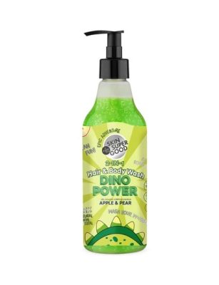 Skin Super Good Skin Super Good Dino Power 2 az 1-ben sampon és tusfürdő almával és körtével, 500 ml