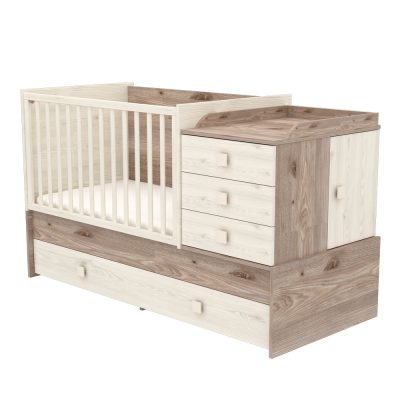 Timba 70x120 multikombi kiságy krém-fűz