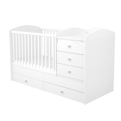 Timba 70x120 5 fiókos kombinált kiságy fehér