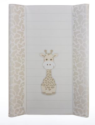 Pelenkázólap puha peremes – Zsiráf Zsombi 66x50 cm | Vidám állatmintás, vízhatlan, biztonságos kialakítás