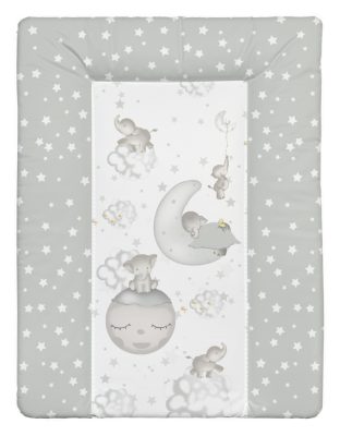 Pelenkázólap puha Softy – Bébi Elefánt Szürke 70x50 cm | Wellsoft puhaságú, vízhatlan, uniszex állatmintás pelenkázó alátét
