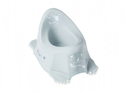 Tega Baby SzürkeBagoly csúszásgátlós zenélős bili – szürke, bagoly mintás, ergonomikus kialakítással