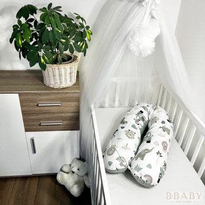 Egyenes vonalú kismamapárna – Otto | Olívazöld & szafari mintás nyugalom