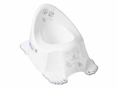 Tega Baby FehérBagoly csúszásgátlós bili – fehér, bagoly mintás, biztonságos és ergonomikus