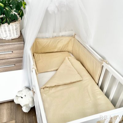 Bella bézs – 3 részes babaágynemű szett természetes árnyalatban, 100% pamut