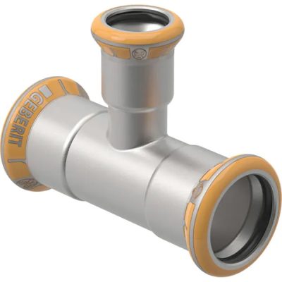 GEBERIT Mapress Therm inox szűkített T-idom, hűtésre/fűtésre, 54x35x54mm