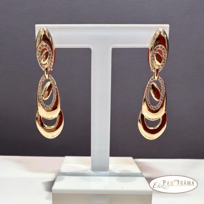 18K Gold Filled, antiallergén lógós fülbevaló - Liliána