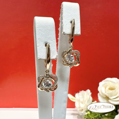 18K Gold Filled, antiallergén lógós fülbevaló - Viola